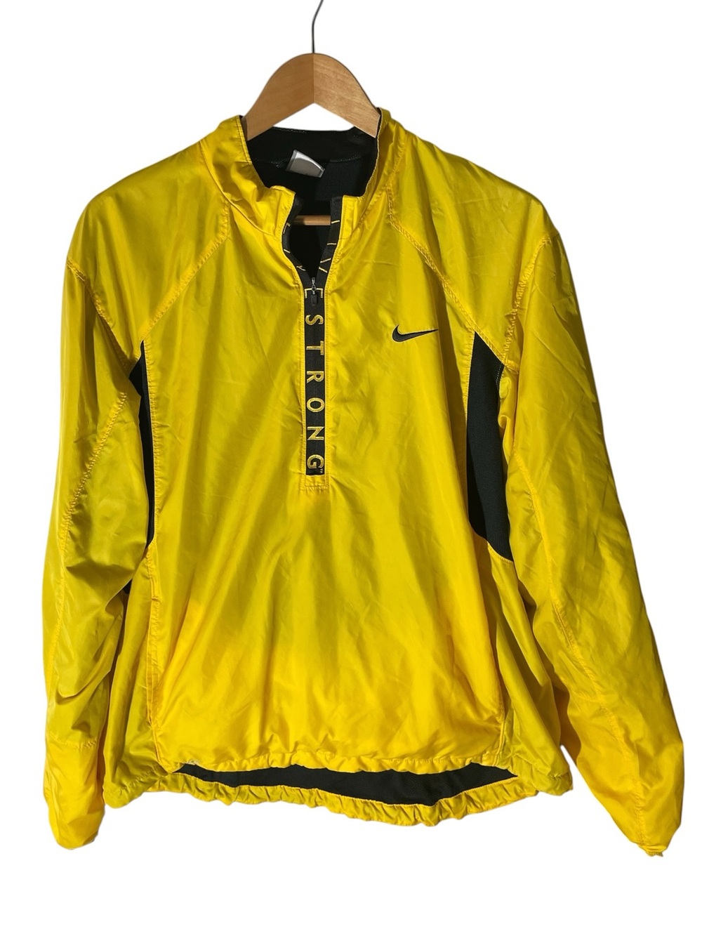 X4- Large Nike Yellow and Black Half-Zip Pullover Windbreaker